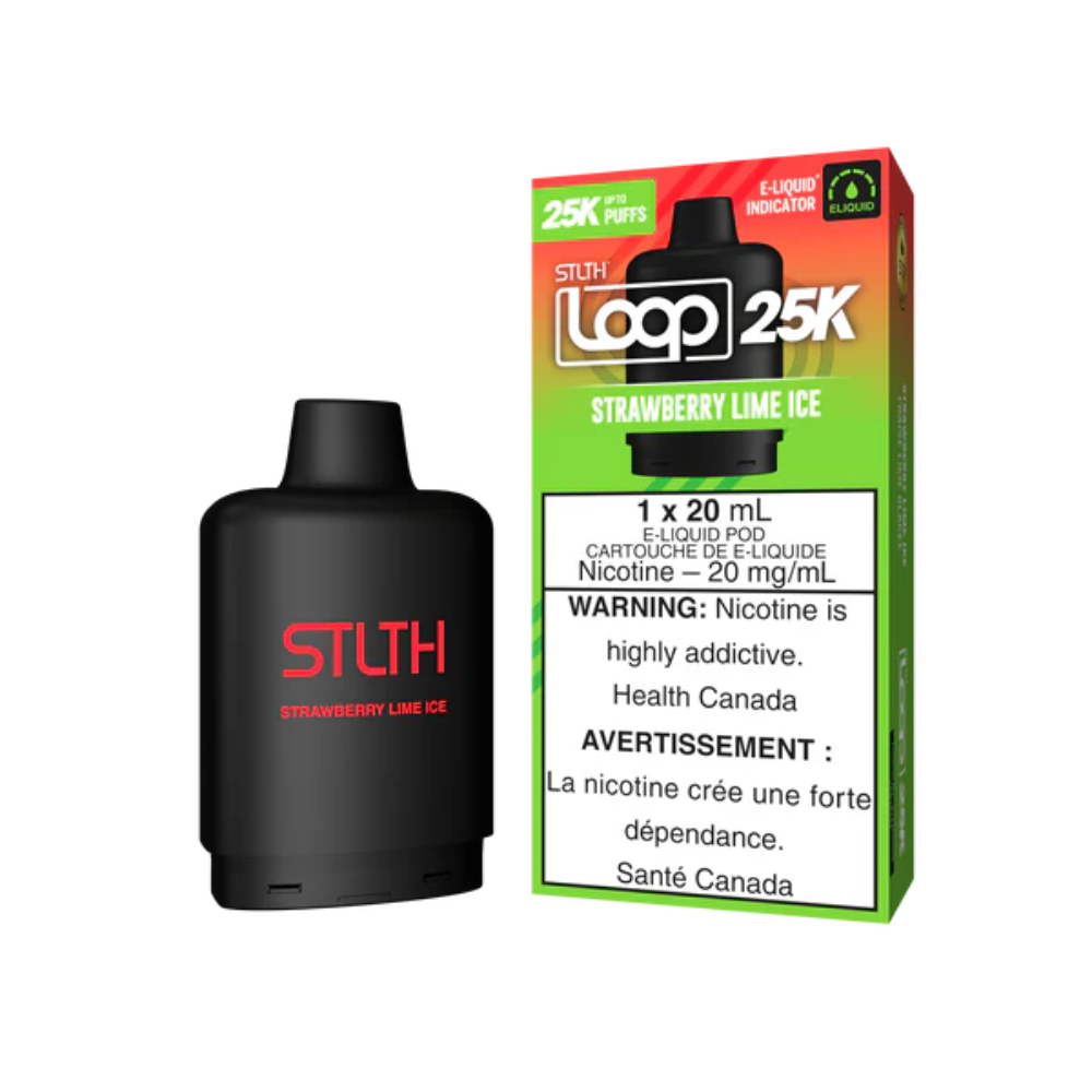 STLTH 25k Loop Pre-filled Vape Pod - Strawberry Lime Ice