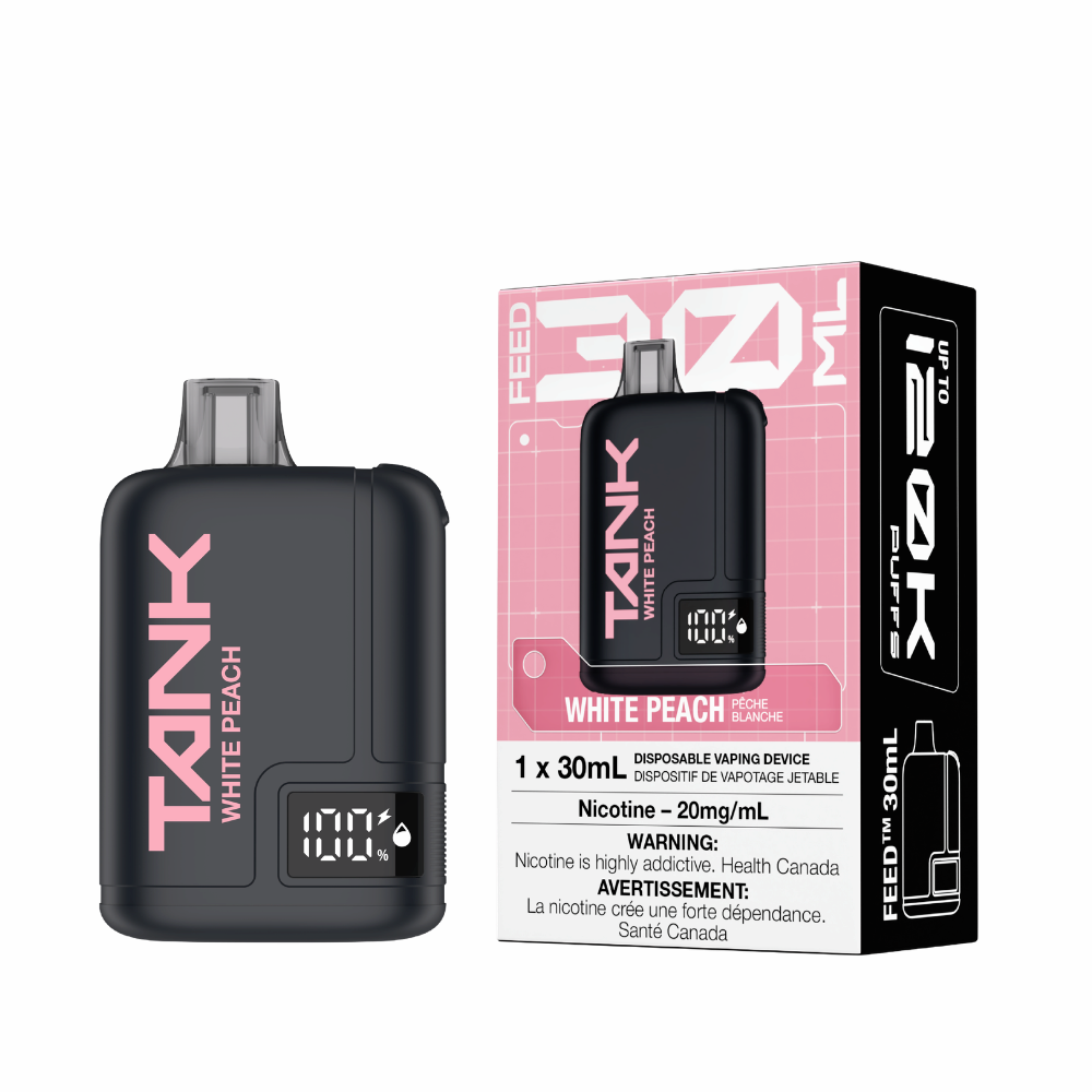Feed Tank 120K Disposable Vape - White Peach