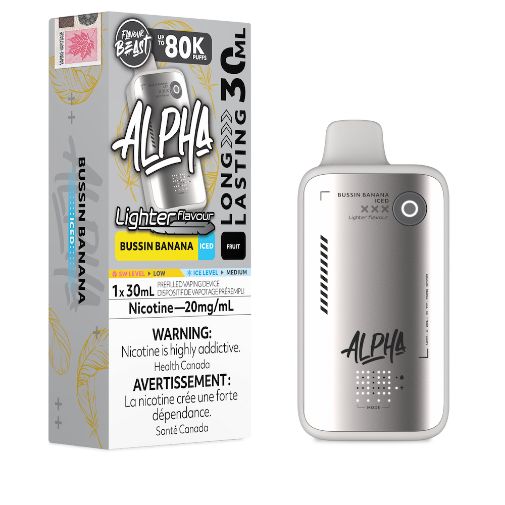 Flavour Beast Alpha Lighter Flavour 80k Puffs Disposable Vape - Bussin Banana Iced
