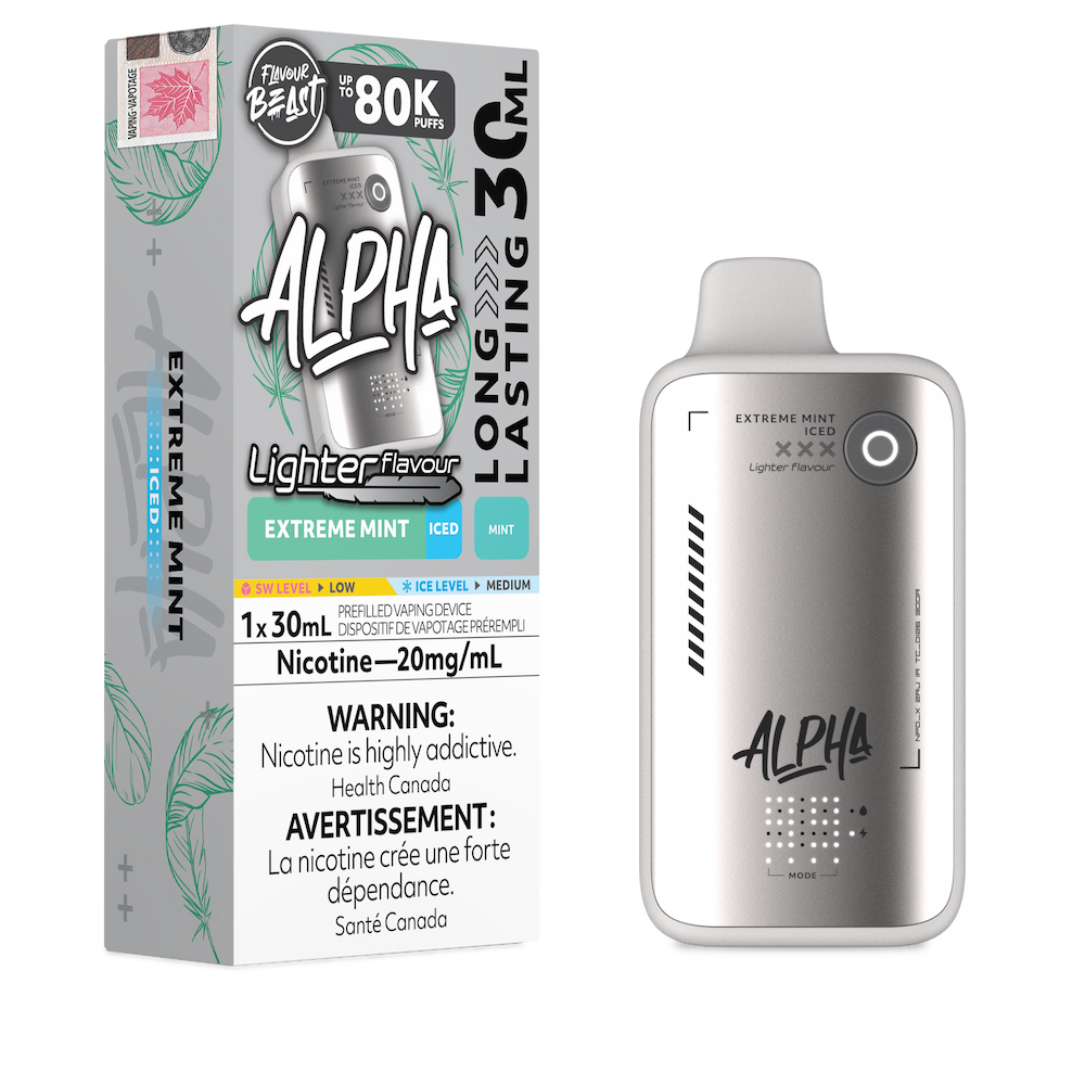 Flavour Beast Alpha Lighter Flavour 80k Puffs Disposable Vape - Extreme Mint Iced
