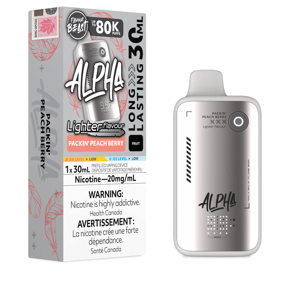 Flavour Beast Alpha Lighter Flavour 80k Puffs Disposable Vape - Packin' Peach Berry