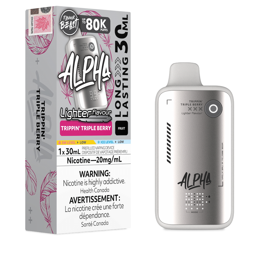 Flavour Beast Alpha Lighter Flavour 80k Puffs Disposable Vape - Trippin' Tripple Berry Iced
