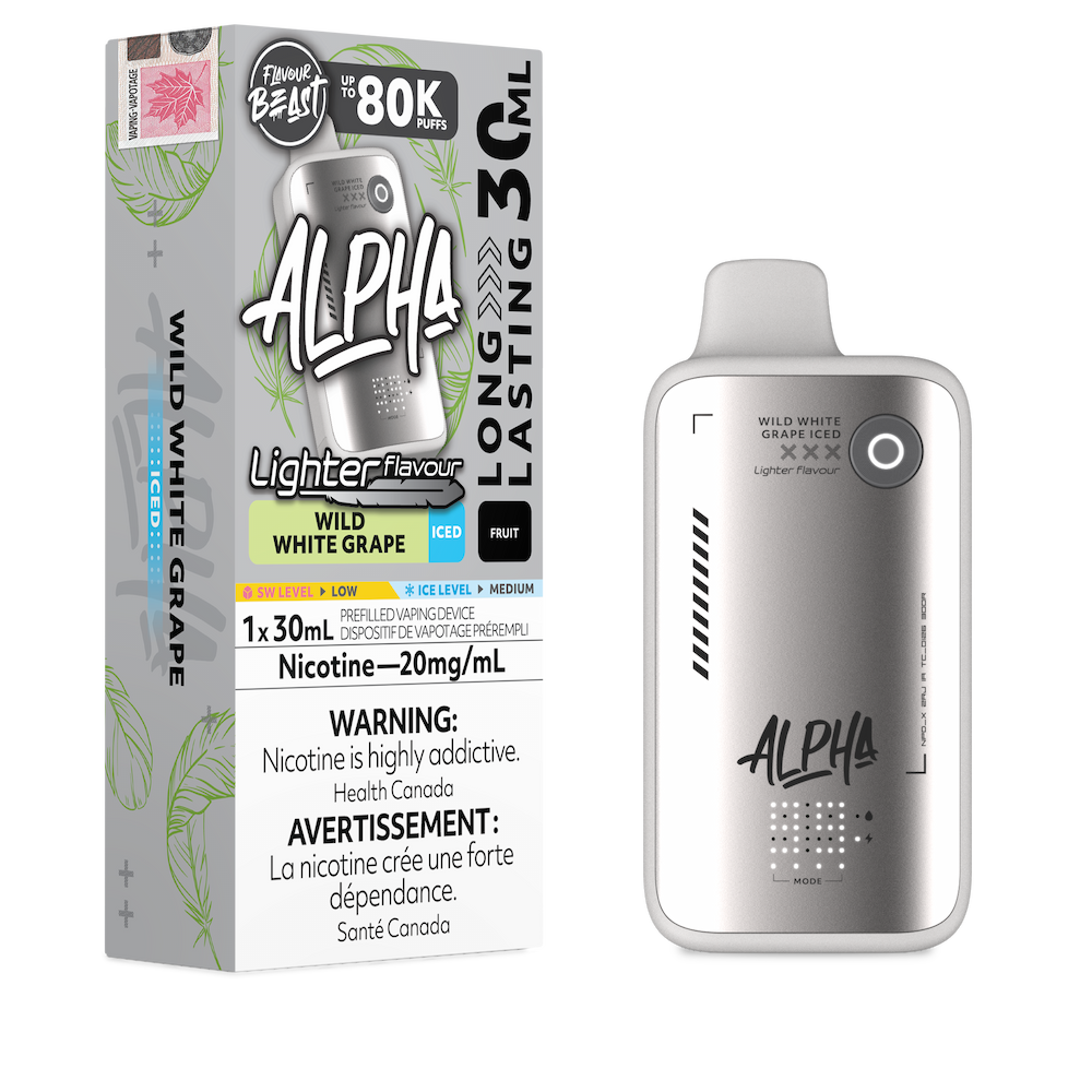 Flavour Beast Alpha Lighter Flavour 80k Puffs Disposable Vape - Wild White Grape Iced