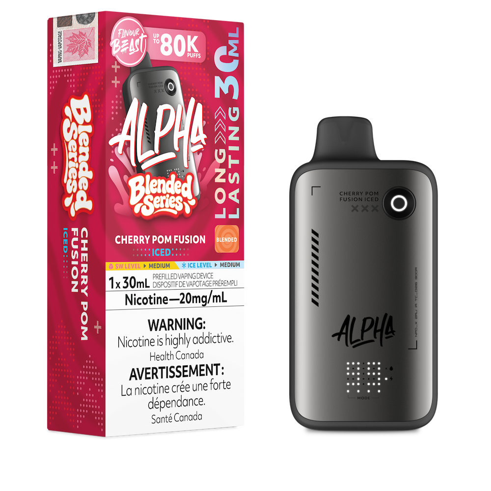 Flavour Beast Alpha Blended Series 80K Puffs Disposable Vape - Cherry Pom Fusion Iced