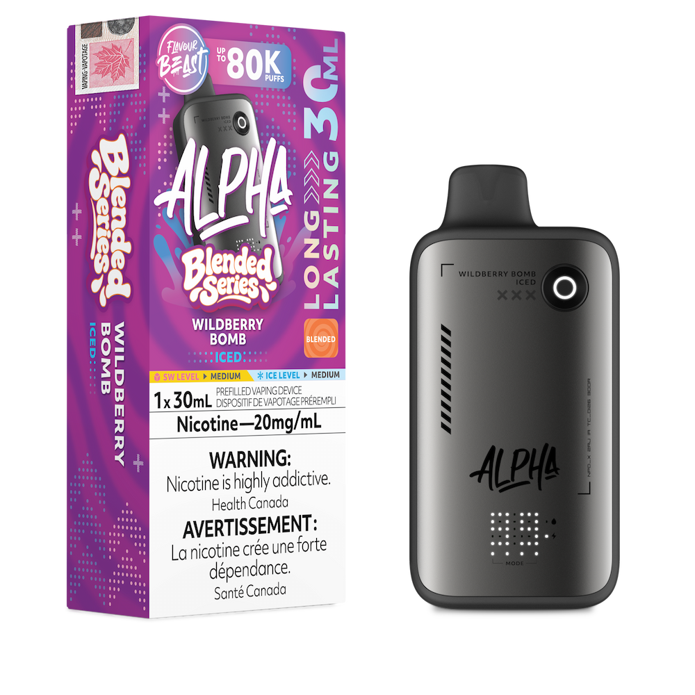 Flavour Beast Alpha Blended Series 80K Puffs Disposable Vape - Wildberry Bomb Iced