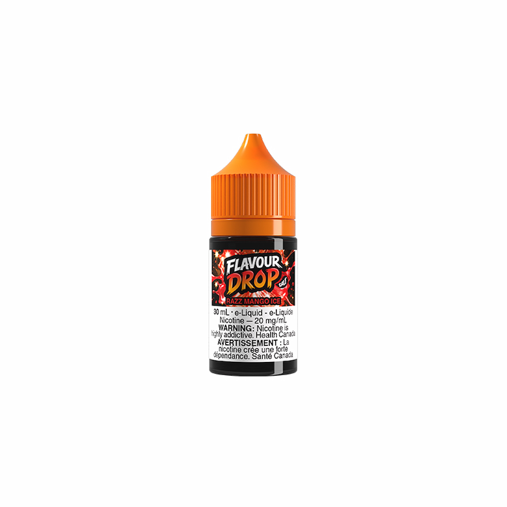 Flavour Drop Salt Nic Vape Juice - Razz Mango Ice (30ml)