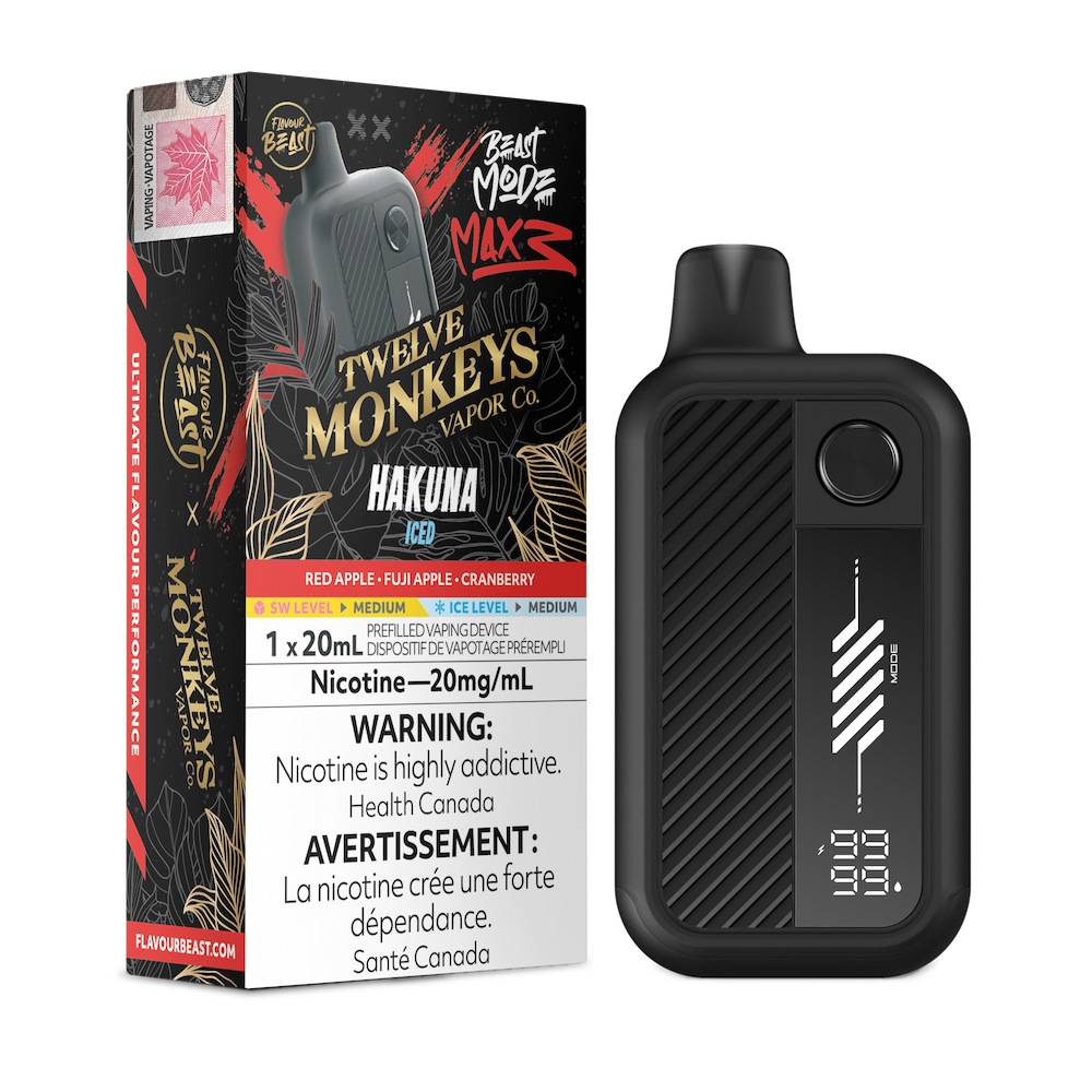 Flavour Beast Mode Max 3 Twelve Monkeys 60K Disposable Vape - Hakuna Iced