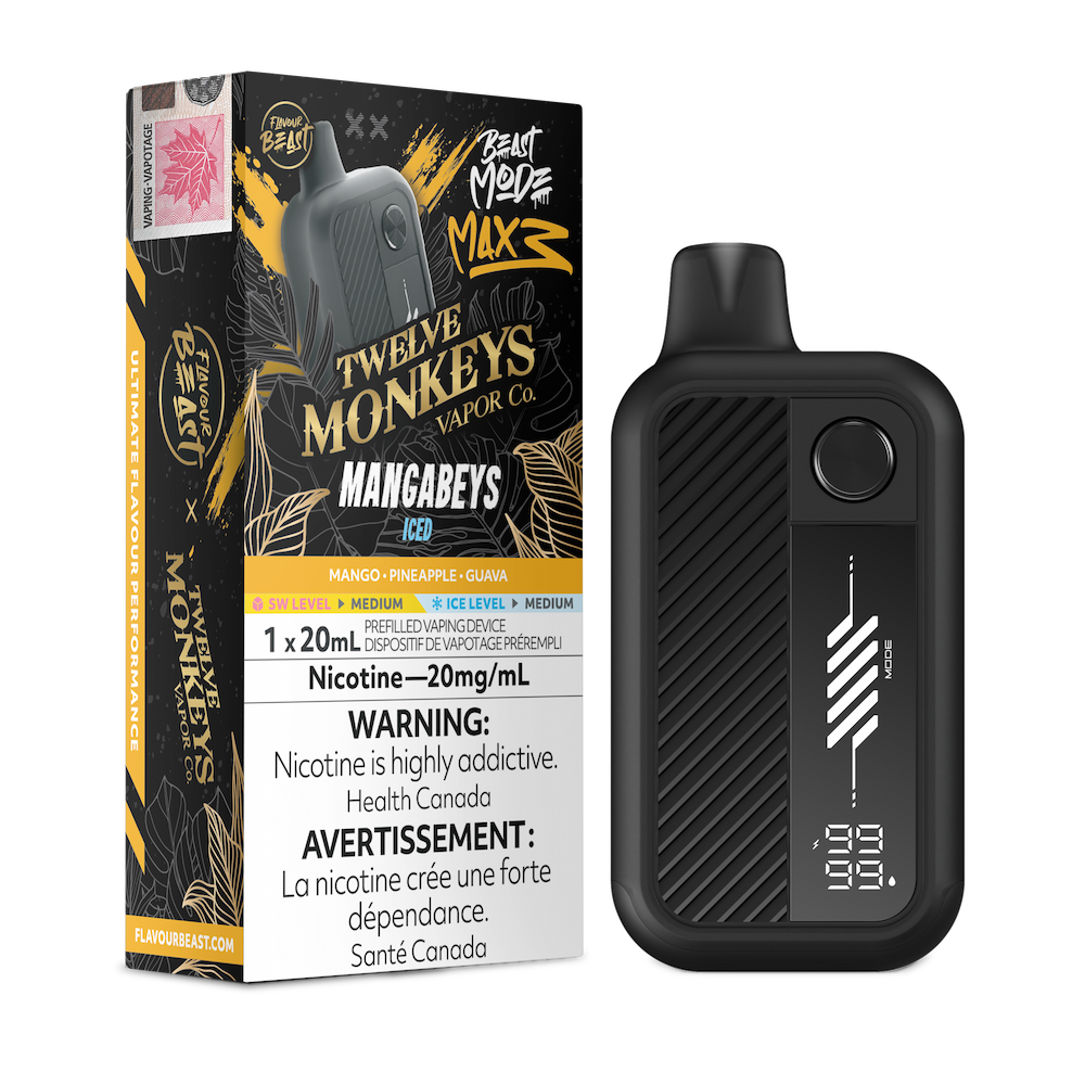 Flavour Beast Mode Max 3 Twelve Monkeys 60K Disposable Vape - Mangabeys Iced