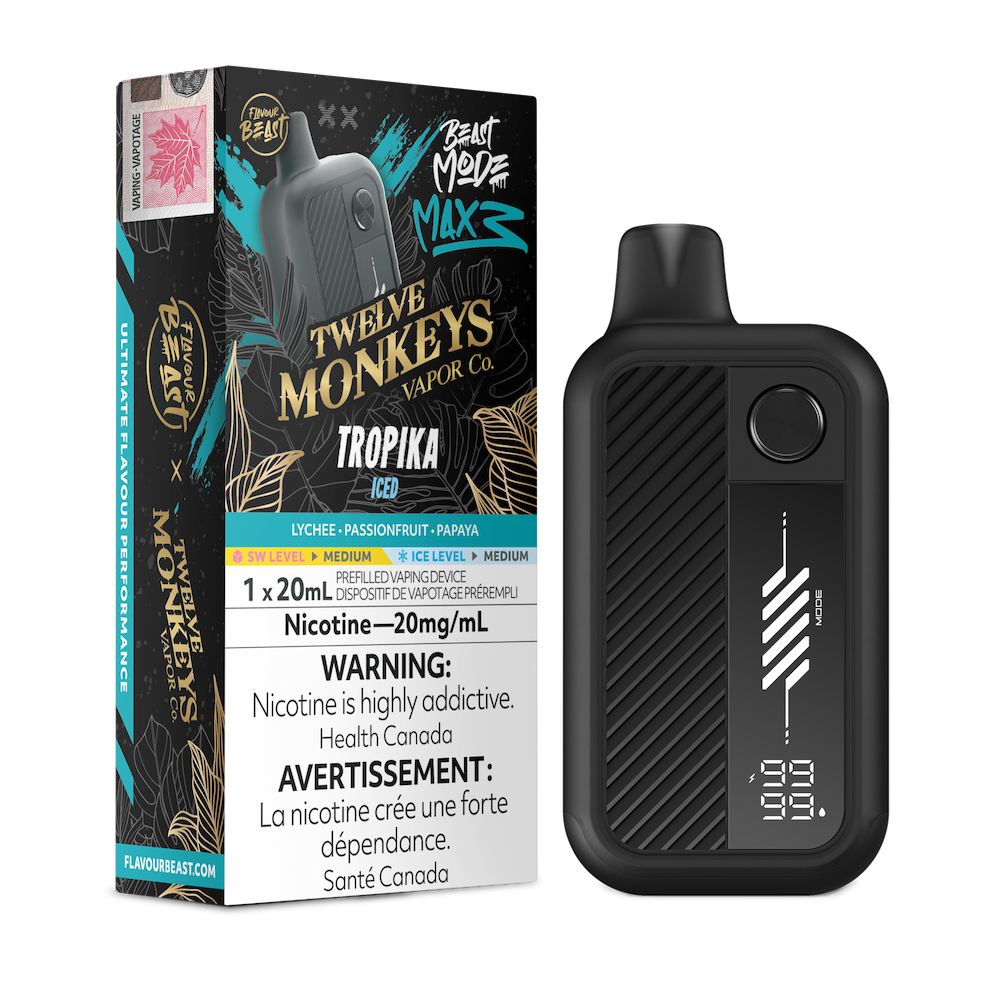 Flavour Beast Mode Max 3 Twelve Monkeys 60K Disposable Vape - Tropika Iced