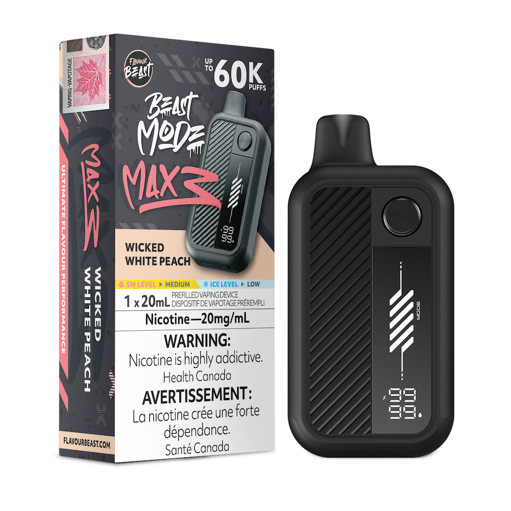 Flavour Beast Beast Mode Max 3 60K Disposable Vape - Wicked White Peach