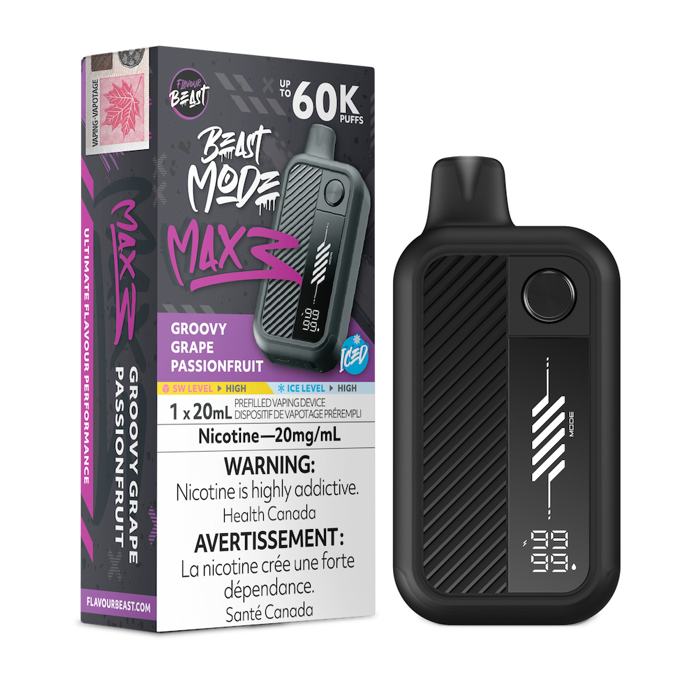 Flavour Beast Beast Mode Max 3 60K - Groovy Grape Passionfruit Iced