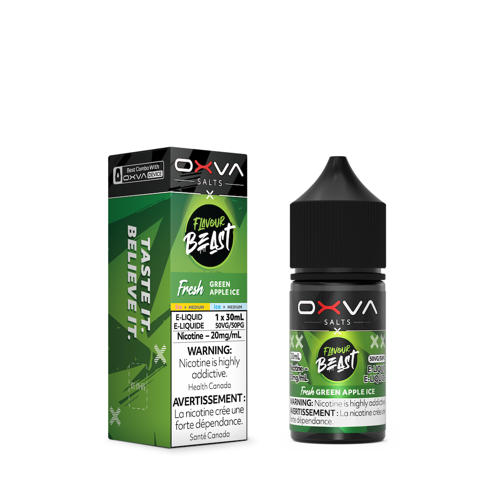 Flavour Beast x OXVA Nic Salt Vape Juice - Green Apple Ice (30ml)