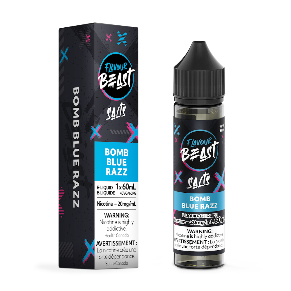 Flavour Beast Salt Nic Vape Juice  - Bomb Blue Razz (60ml)
