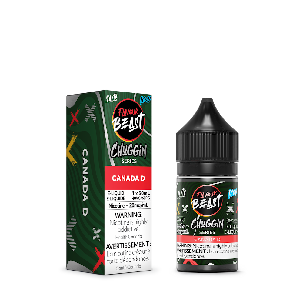 Flavour Beast ICE Salt Nic Vape Juice - Chuggin Canada D (30ml)