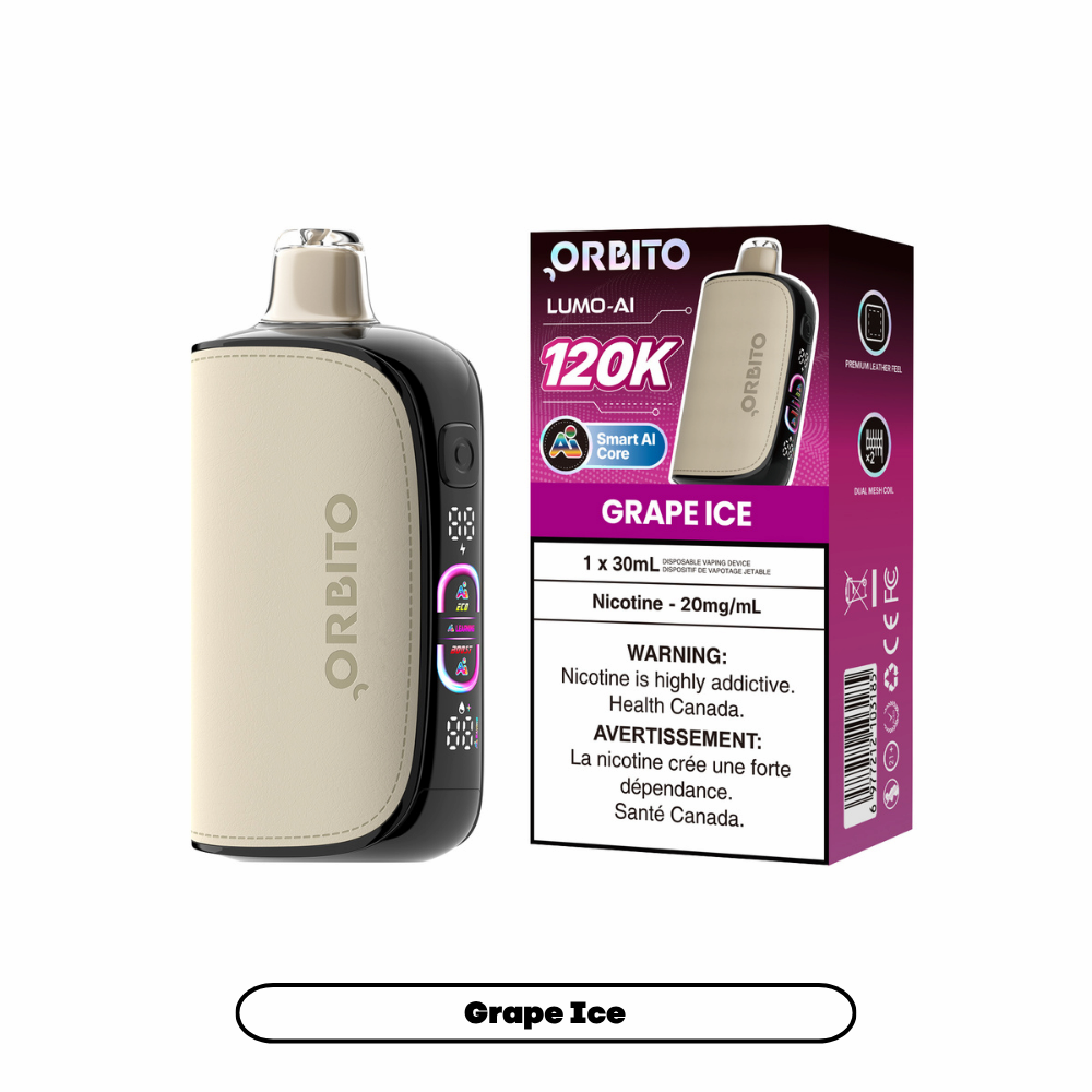 Orbito Lumo Ai 120k Disposable Vape - Grape Ice