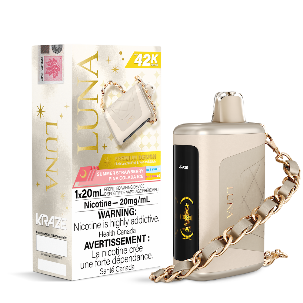 Kraze Luna 42k Disposable Vape - Summer Strawberry Pina Colada Iced