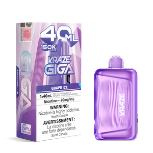 Kraze Giga 150K Puffs Disposable Vape - Grape Ice