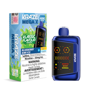 Kraze Mega X 48K Puffs Disposable Vape - Blueberry Kiwi Ice