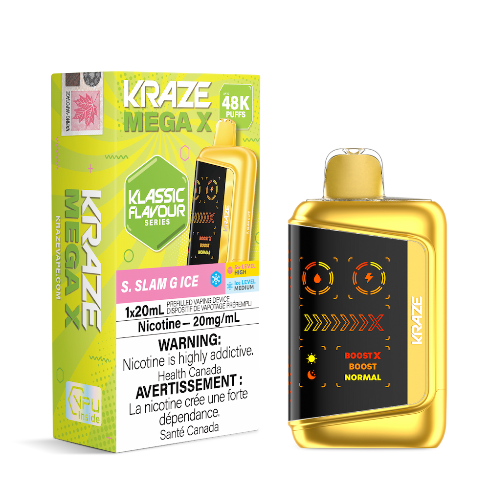 Kraze Mega X 48K Puffs Disposable Vape - S. Slam G Ice