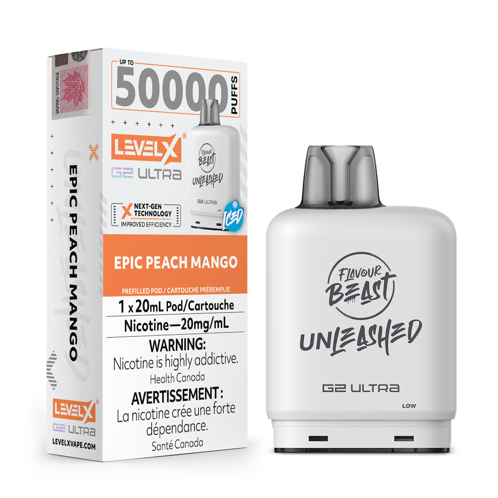 Level X Flavour Beast Unleashed G2 Ultra- Epic Mango Peach Iced