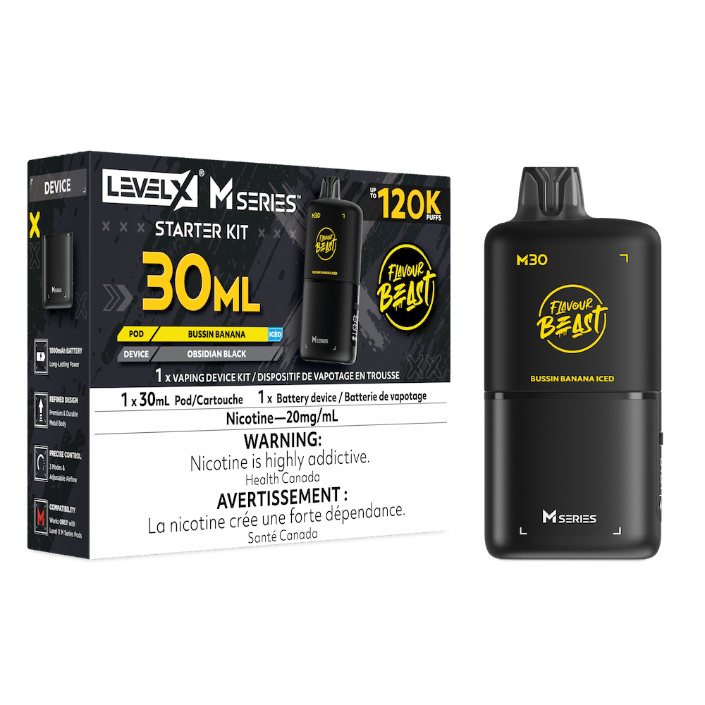 Flavour Beast Level X M Series Starter Kit 120K - Bussin Banana Iced