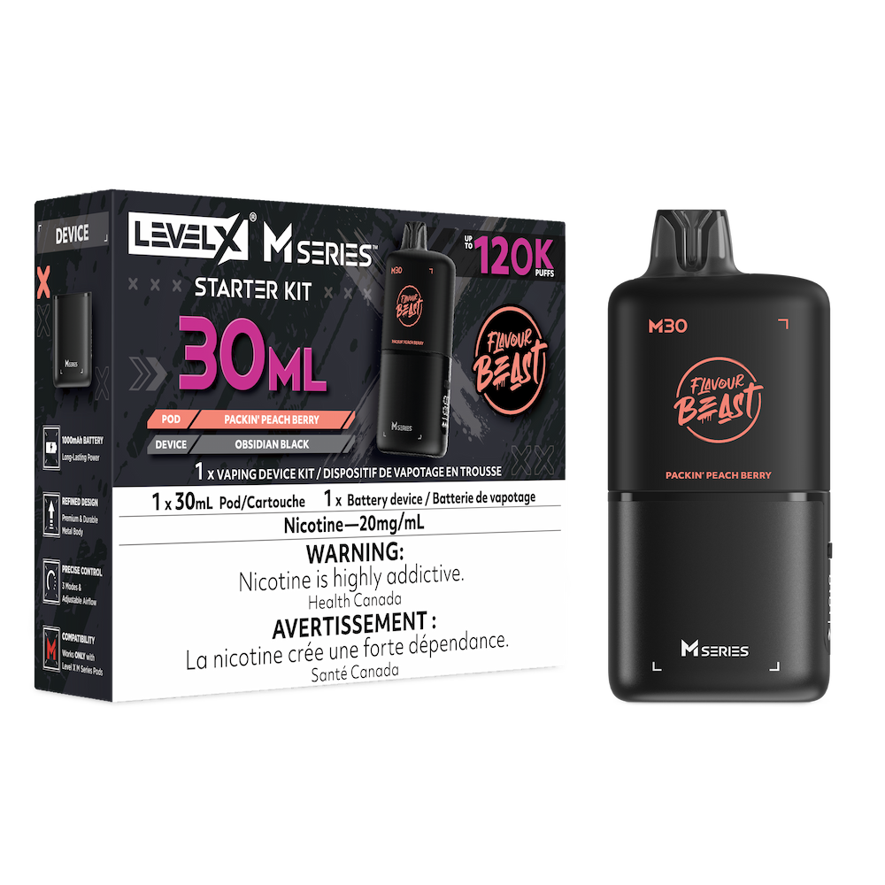 Flavour Beast Level X M Series Starter Kit 120K - Packin' Peach Berry