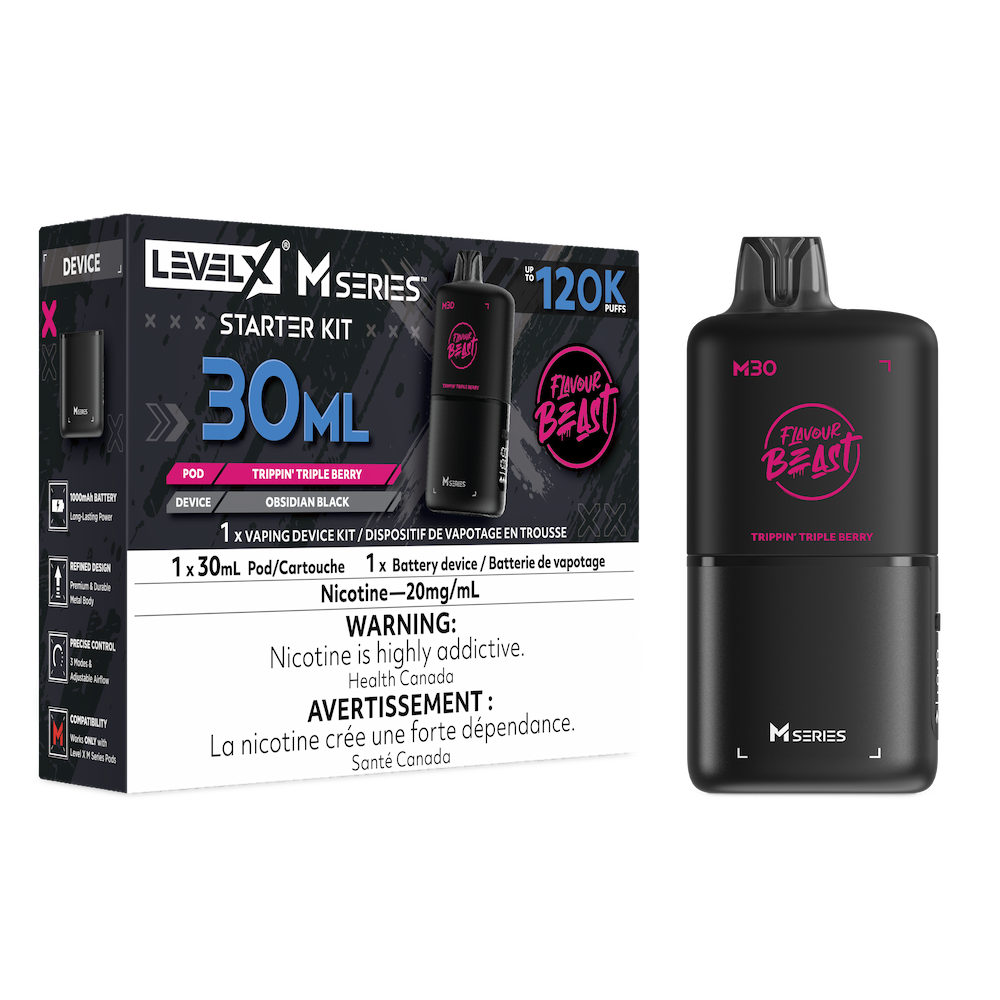 Flavour Beast Level X M Series Starter Kit 120K - Trippin' Triple Berry