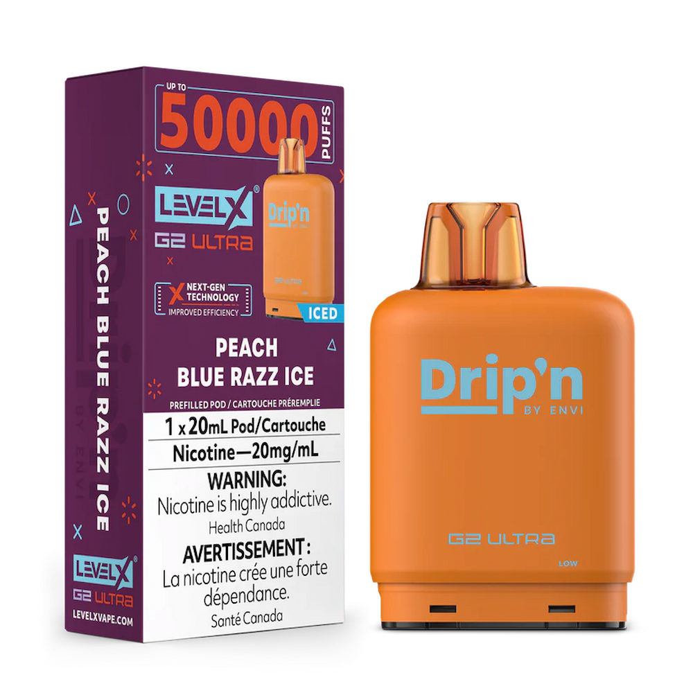 Level X Dripn G2 Ultra - Peach Blue Razz Ice