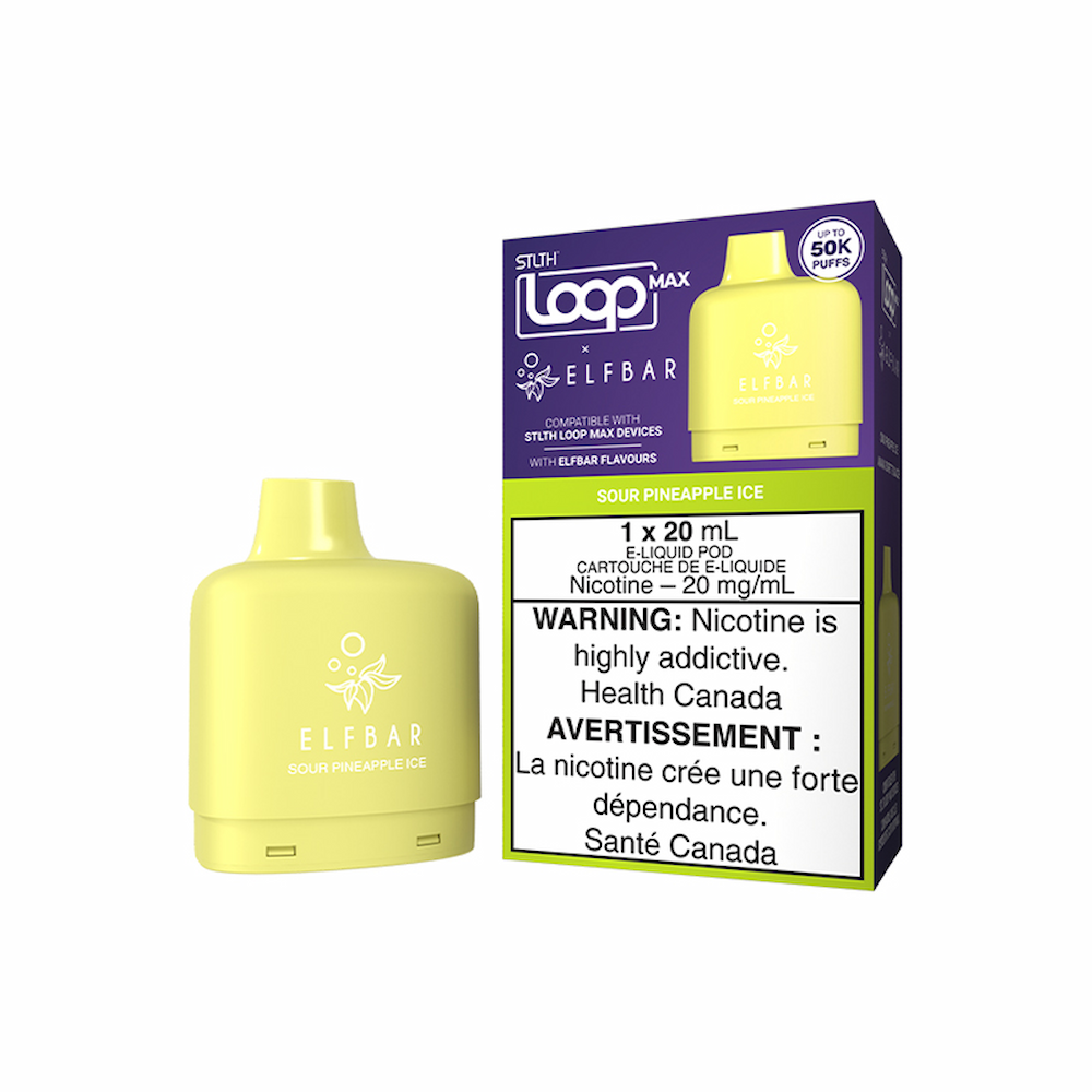 STLTH x Elf Bar 50k Loop Max Pre-filled Vape Pod - Sour Pineapple Ice