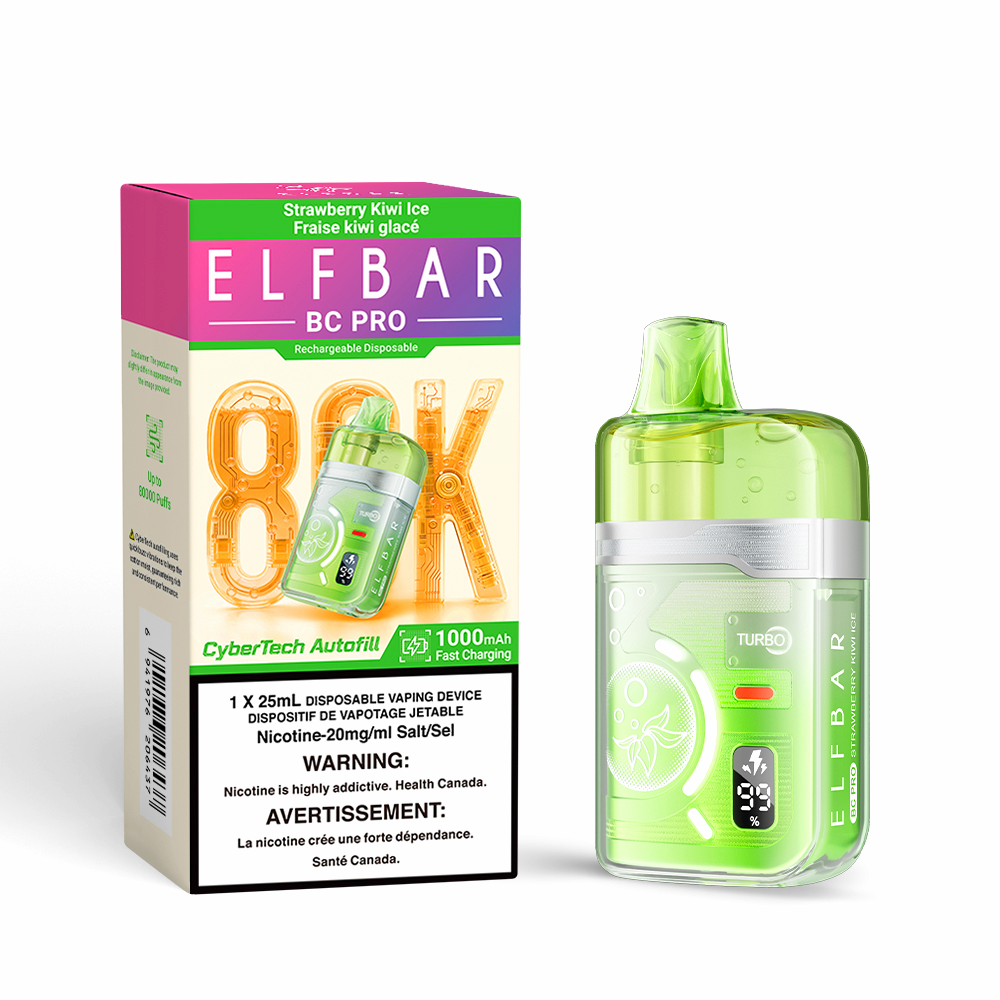 Elf Bar Bc Pro 80k Disposable Vape - Strawberry Kiwi Ice