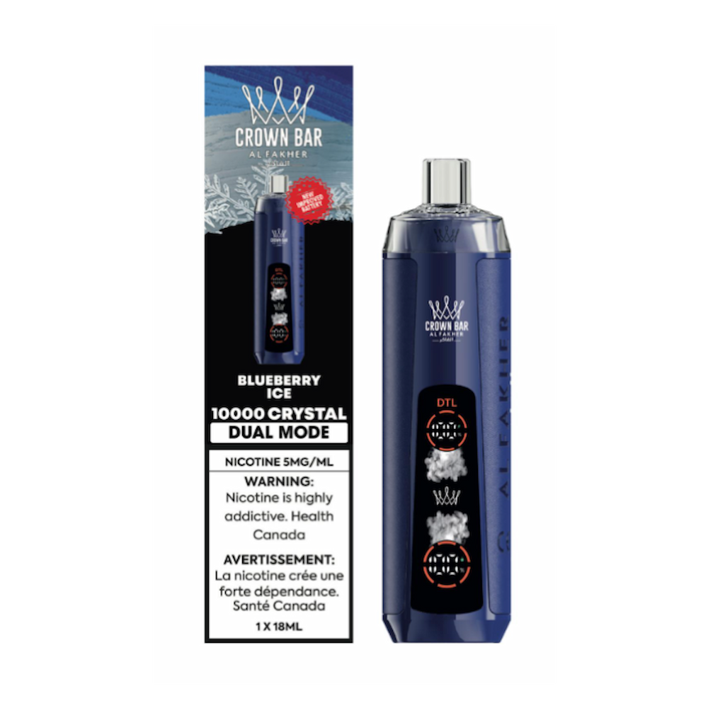 Al Fakher Crown Bar 10000 Crystal Disposable Vape - Blueberry Ice