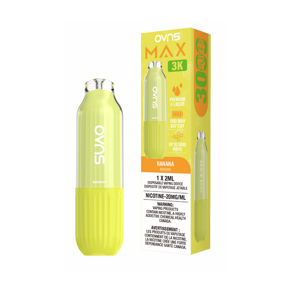 OVNS Max 3k Puffs Disposable Vape - Banana