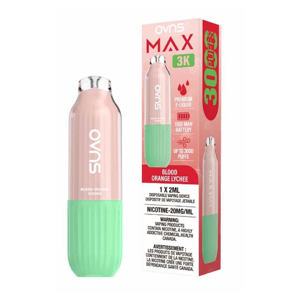 OVNS Max 3k Puffs Disposable Vape - Blood Orange Lychee