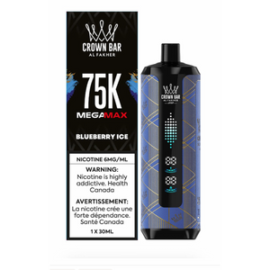 Al Fakher Crown Bar 75K Mega Max Disposable Vape - Blueberry Ice