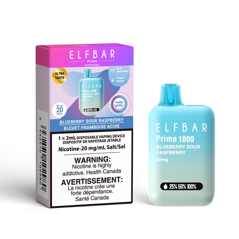 ELF Bar Prime 1800 Puffs- Blueberry Sour Raspberry