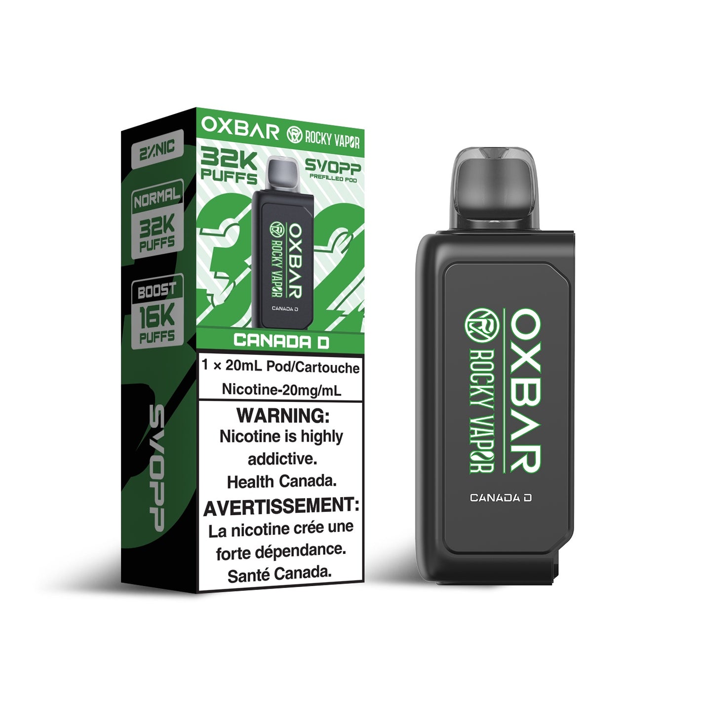 Oxbar 32k Svopp Pods - Canada D