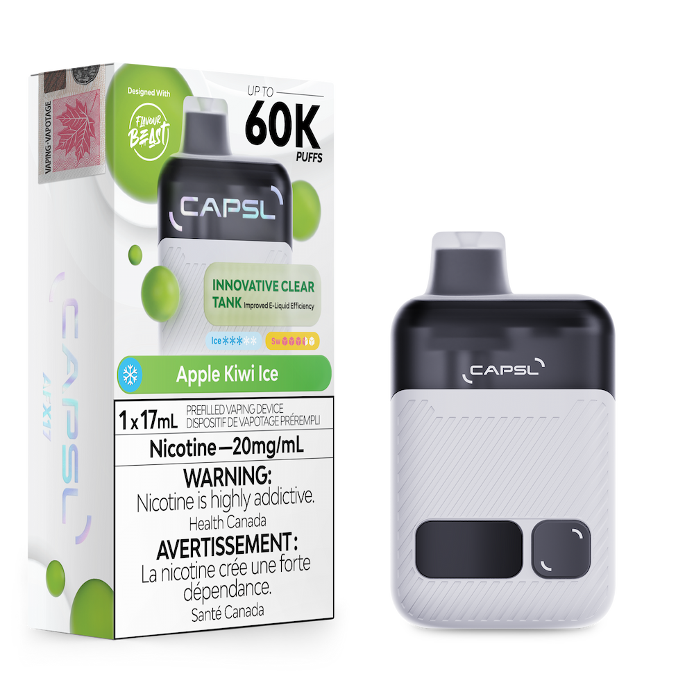 Capsl By Flavour Beast 60K Disposable Vape - Apple Kiwi Ice