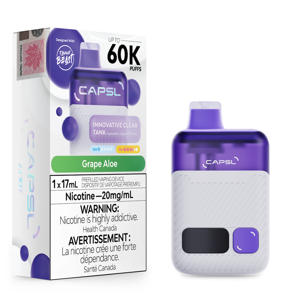 Capsl By Flavour Beast 60K Disposable Vape - Grape Aloe