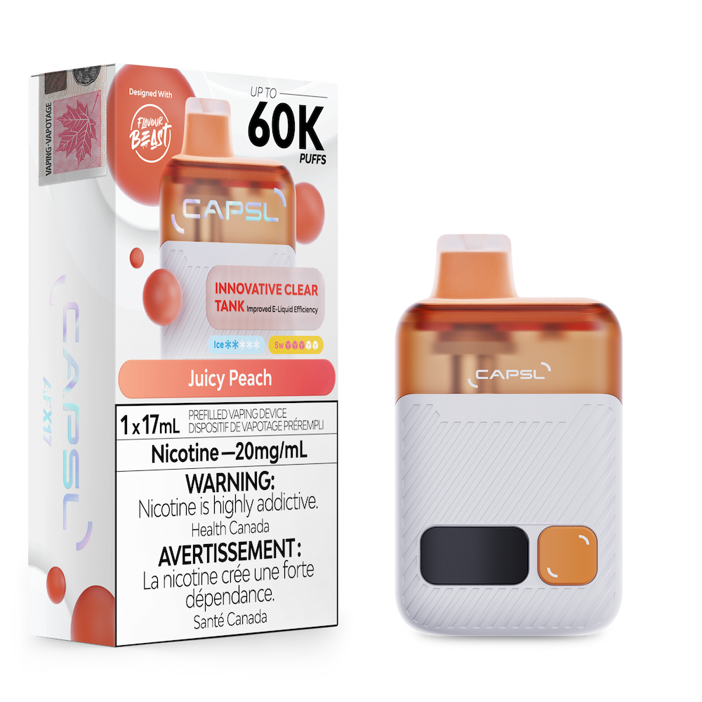 Capsl By Flavour Beast 60K Disposable Vape - Juicy Peach