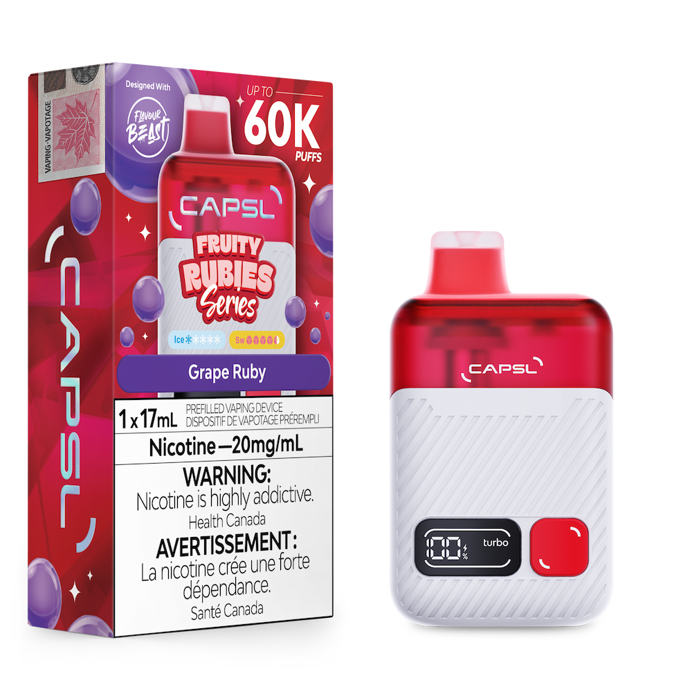 Capsl By Flavour Beast 60K Disposable Vape - Fruity Rubies Grape Ruby