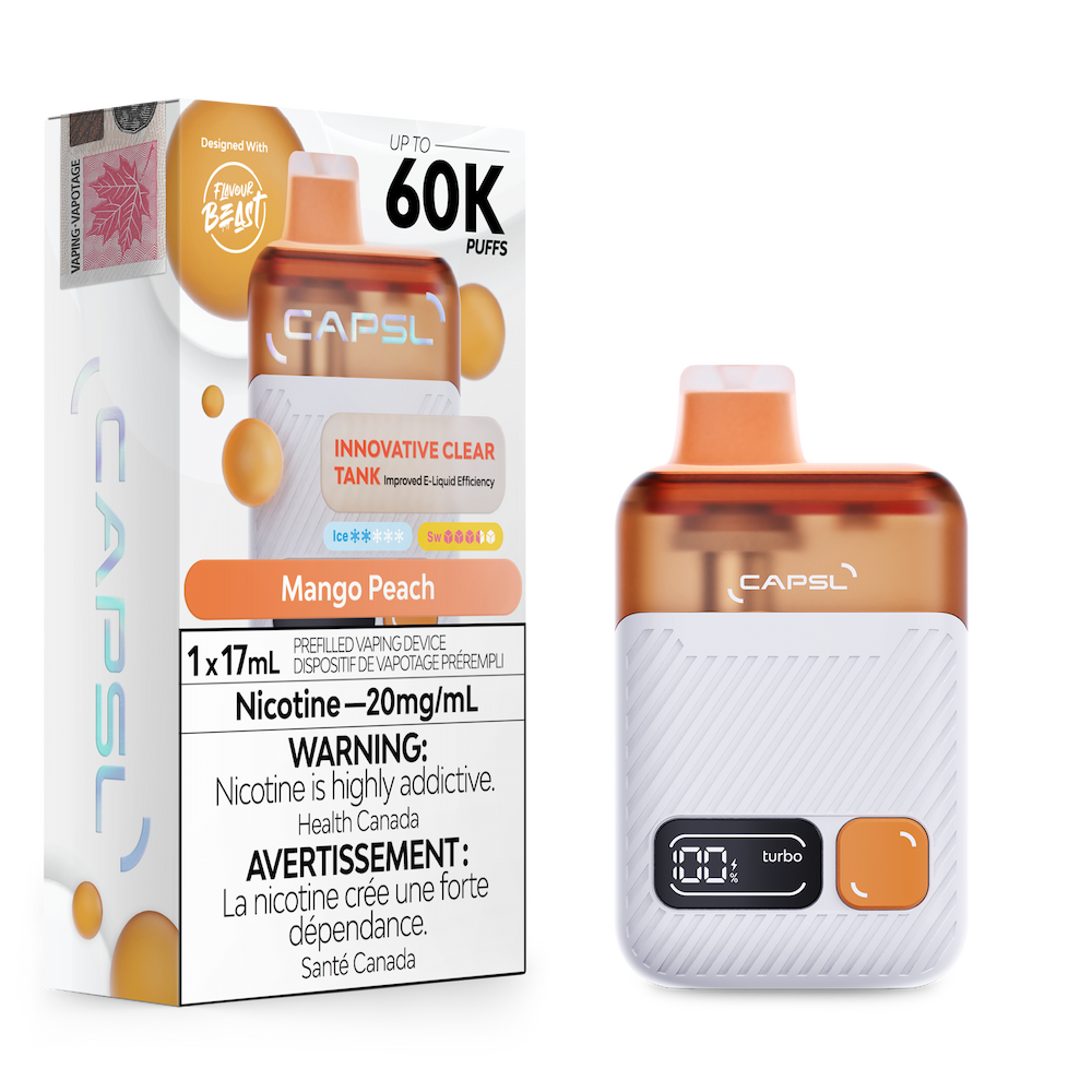 Capsl By Flavour Beast 60K Disposable Vape - Mango peach
