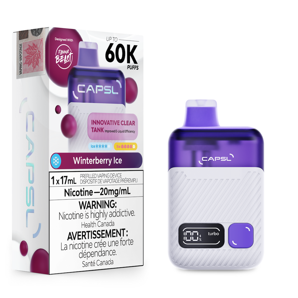 Capsl By Flavour Beast 60K Disposable Vape - Winterberry Ice
