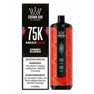 Al Fakher Crown Bar 75K Mega Max Disposable Vape - Cherry Classic