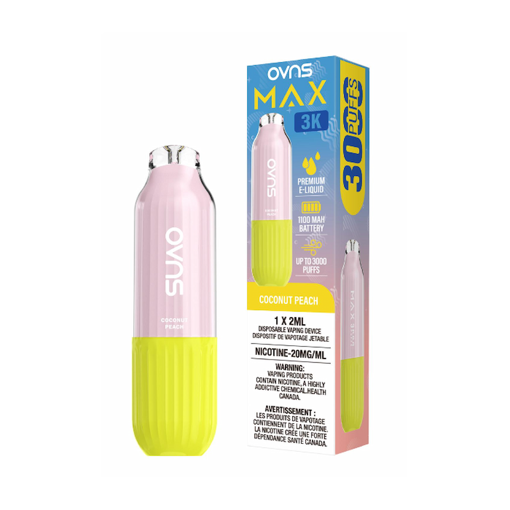 OVNS Max 3k Puffs Disposable Vape - Coconut Peach