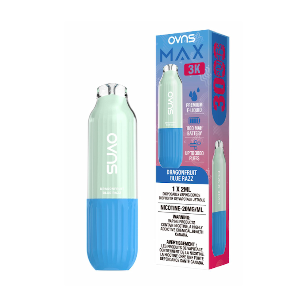OVNS Max 3k Puffs Disposable Vape - Dragonfruit Blue Razz