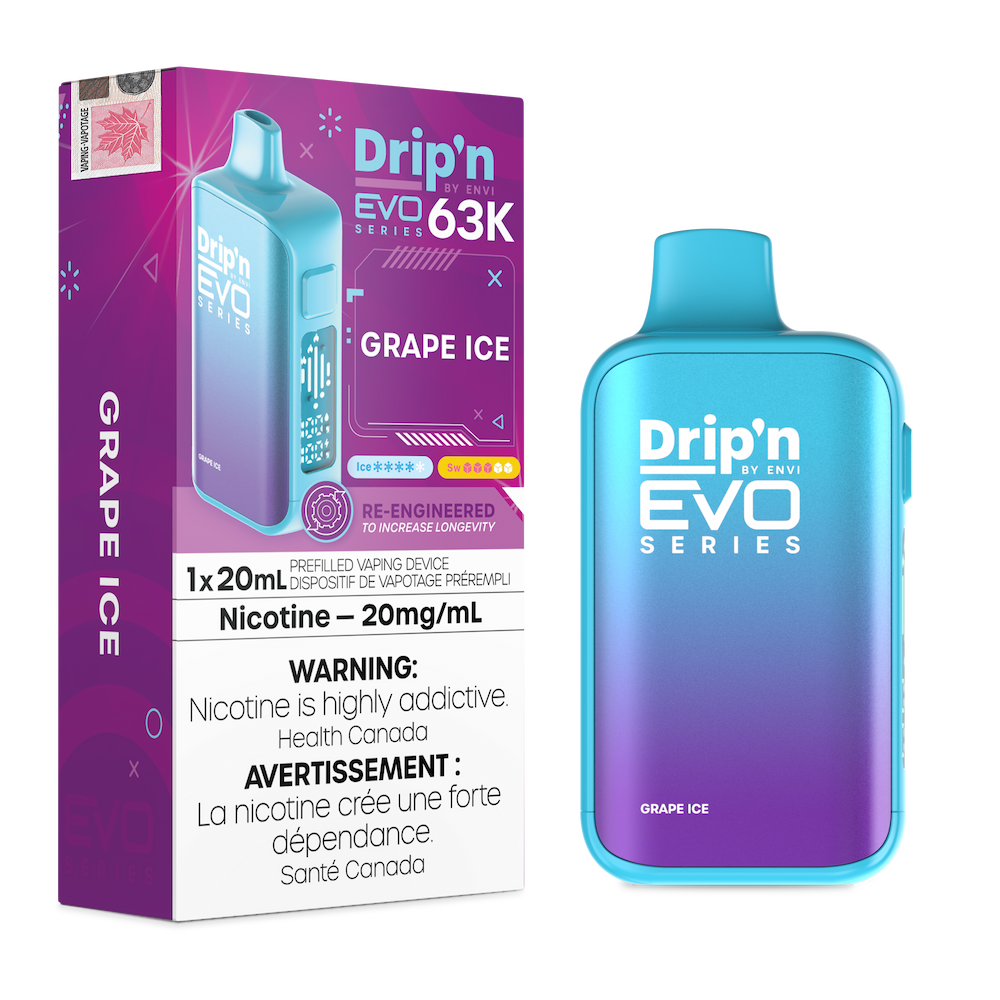 Drip'n By Envi Evo Series 63k Disposable Vape - Grape Ice