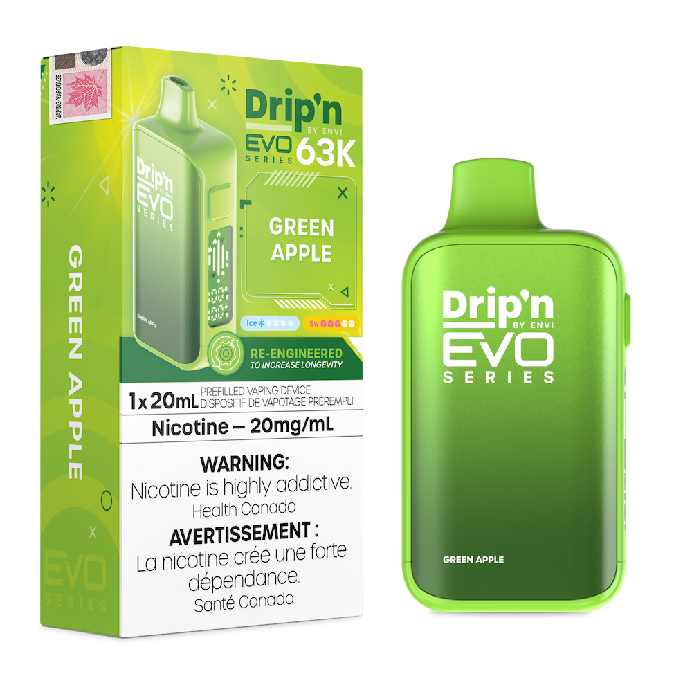 Drip'n By Envi Evo Series 63k Disposable Vape - Green Apple