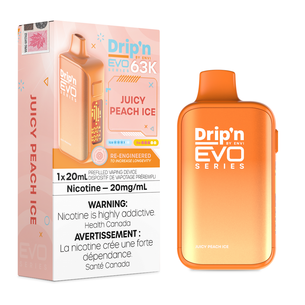 Drip'n By Envi Evo Series 63k Disposable Vape - Juicy Peach Ice