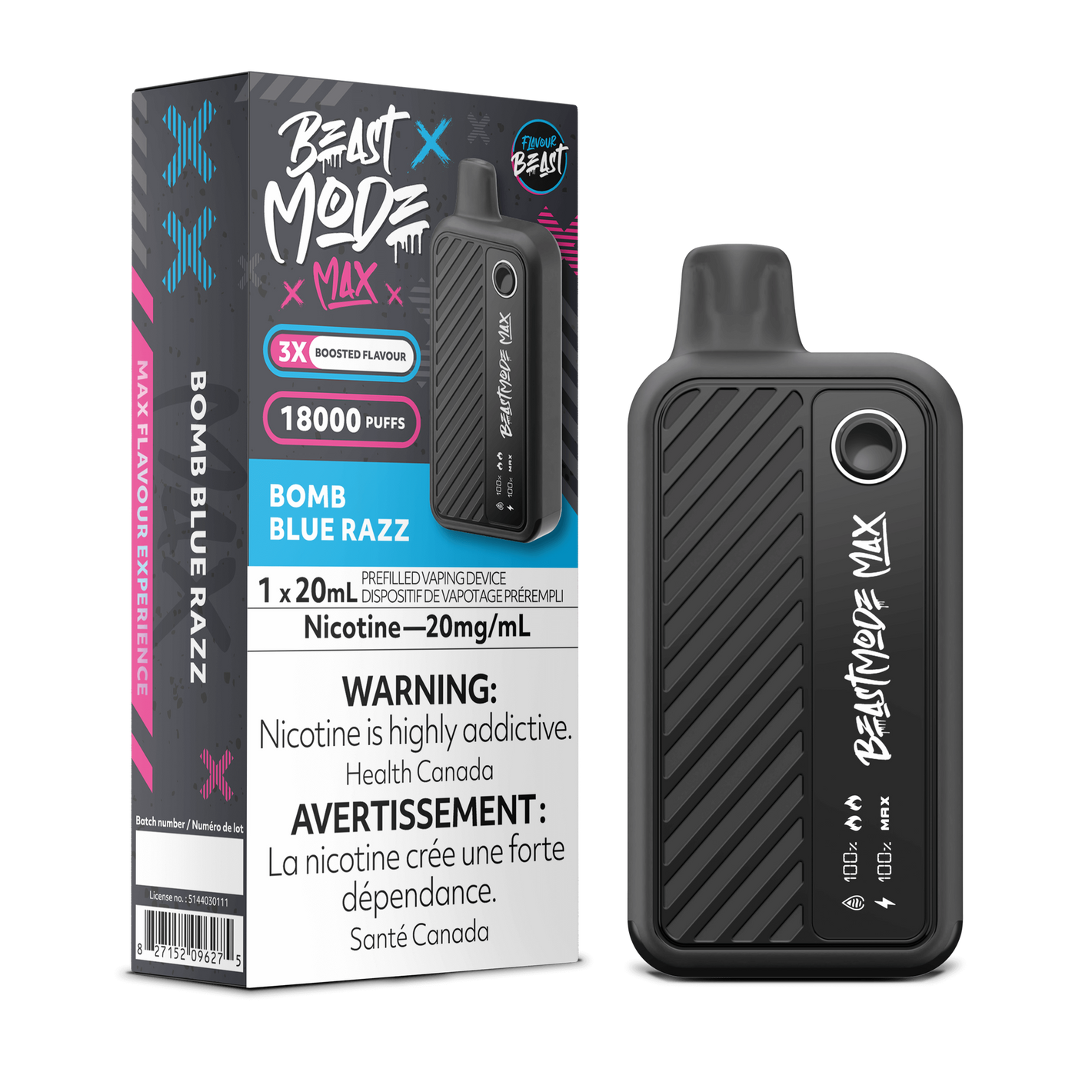Flavour Beast Beast Mode Max - Bomb Blue Razz