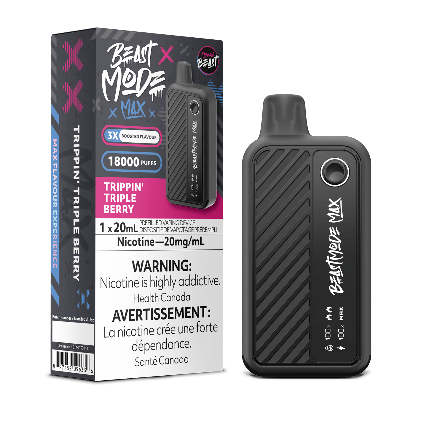 Flavour Beast Beast Mode Max - Trippin Tripple Berry